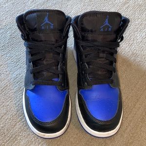 Jordan 1 grade school kids unisex mid blue & black